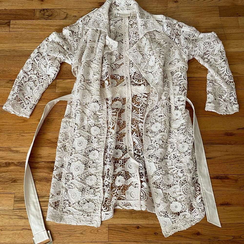 Chico's Lace Trench Coat
